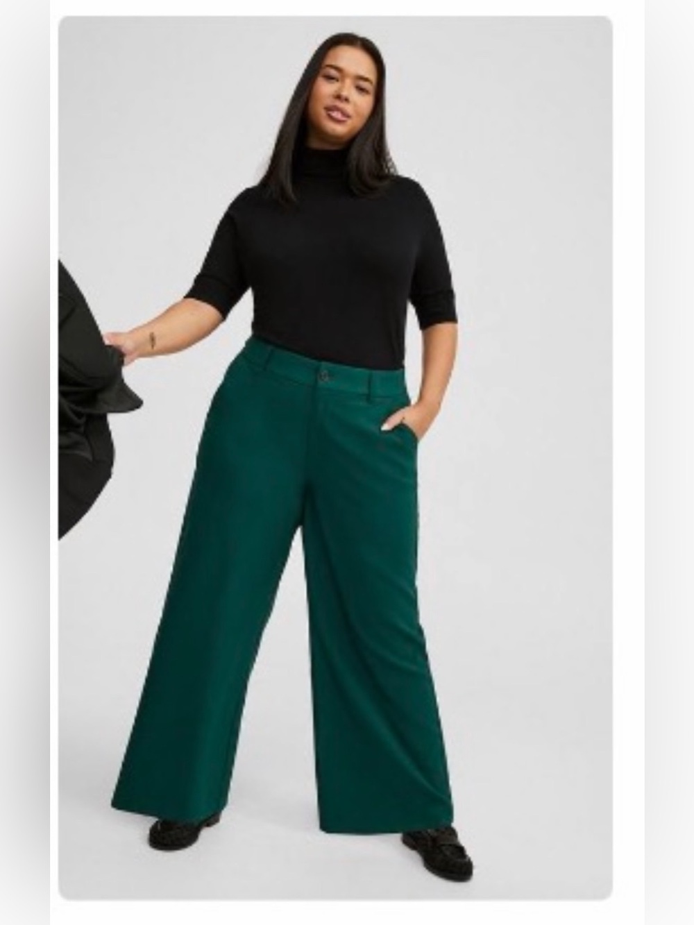 Studio by Torrid Wide Leg Refined Crepe Pants Botanical Garden Size 18